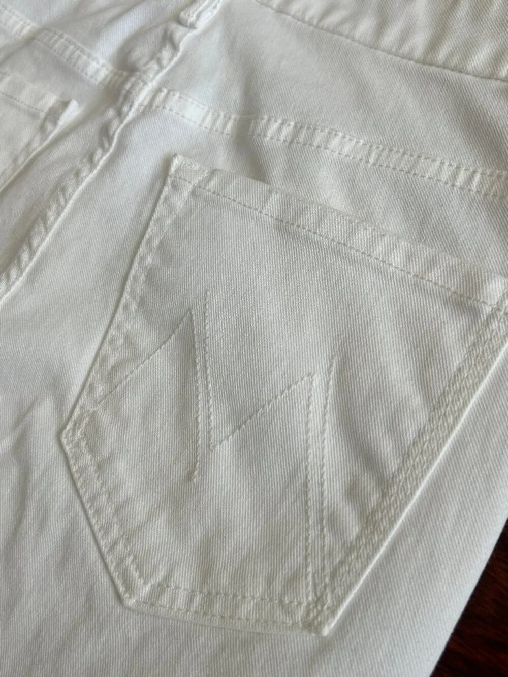 MOTHER The Looker Ankle Fray High Waisted Skinny Jeans in White Size 26 - Picture 4 of 9